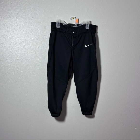 Nike Softball Pants Small Black Elastic Waist Athleticwear Baseball Sport. - Picture 1 of 8